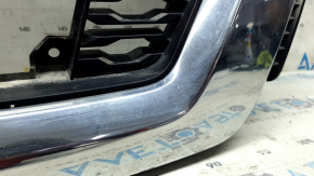 Nissan Rogue 17-18 radiator grille for camera, radar, square emblem, no emblem, sand, swollen chrome