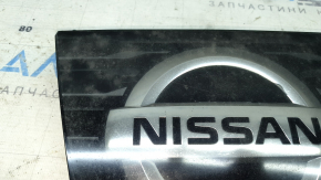 Nissan Rogue 17-18 front grille emblem, square, radar-ready, sand-finished, polished