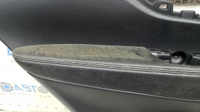 Rear left door panel for a 17-20 Nissan Rogue, black with a black plastic insert, leather armrest, scratches, ready for dry cleaning