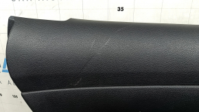 Rear left door panel for a 17-20 Nissan Rogue, black with a black plastic insert, leather armrest, scratches, ready for dry cleaning