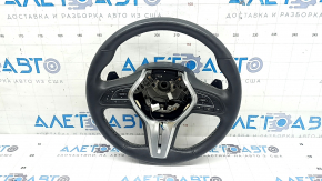 Infiniti QX50 19-20 black leather steering wheel with paddle shifters