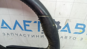 Naked steering wheel Nissan Rogue 17-20 black leather, with buttons, needs cleaning, scratches, worn