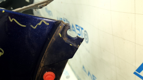 Front bumper bare Nissan Rogue 17-20 blue, scratches, broken frame