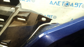 Front bumper bare Nissan Rogue 17-20 blue, scratches, broken frame