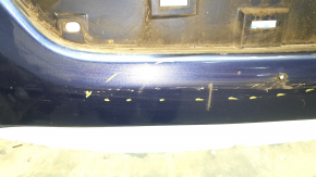 Front bumper bare Nissan Rogue 17-20 blue, scratches, broken frame