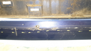 Front bumper bare Nissan Rogue 17-20 blue, scratches, broken frame