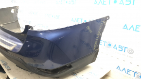 Bare rear bumper Nissan Rogue 17-20 blue, tears, broken fasteners