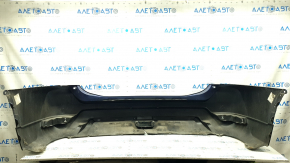 Bare rear bumper Nissan Rogue 17-20 blue, tears, broken fasteners