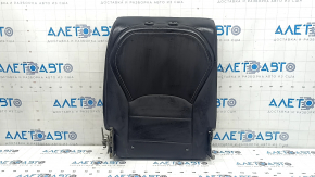 Backrest of the rear row of seats, 2nd row, right, Infiniti QX50 19-21, black leather, wrinkled