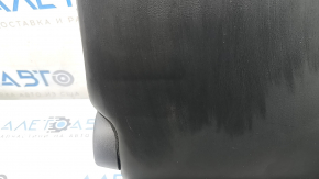 Backrest of the rear row of seats, 2nd row, left, Infiniti QX50 19-21, black leather, with a seat belt and armrest, wrinkled