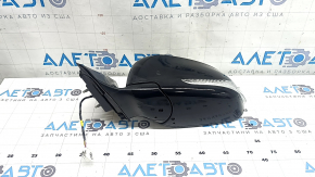 Left side mirror assembly for Infiniti QX50 19-25, 5 pins, turn signal, black