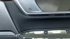 Honda CRV 17-22 black front right door panel, black cloth armrest, black cloth insert, light wood molding, needs cleaning, scratches, scuffs