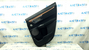 Black rear right door panel for Honda CRV 17-22, beige leather insert, beige leather armrest, wood-look molding, tweeter-like, dry-cleanable, scratches