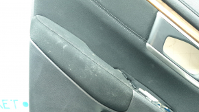 Rear left door panel for Honda CRV 17-22, black, beige leather insert, beige leather armrest, wood-like molding, under the tweeter