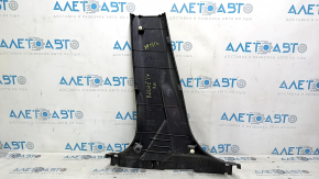 Nissan Rogue 14-20 black lower right center pillar trim with cap, scratches