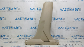 Nissan Rogue 14-20 lower right center pillar trim, beige, with plug, plastic turned white