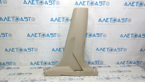 Nissan Rogue 14-20 lower right center pillar trim, beige, with plug, whitened plastic, scratch