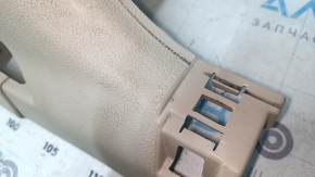 Nissan Rogue 14-20 lower right center pillar trim, beige, with plug, whitened plastic, scratch