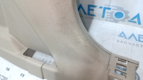 Nissan Rogue 14-20 lower right center pillar trim, beige, with plug, whitened plastic, scratch