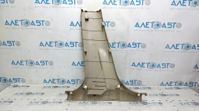 Nissan Rogue 14-20 lower right center pillar trim, beige, with plug, whitened plastic, scratch