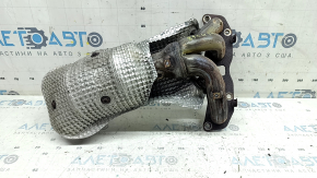 Exhaust manifold with catalytic converter for Nissan Rogue 14-17 with protection, broken bolt, rusty