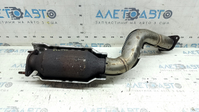 Exhaust line middle section with catalytic converter Nissan Rogue 16-20 rusty
