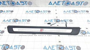 Audi Q5 80A 18-24 black door sill trim, front left, chrome and backlight, S-Line, scratches
