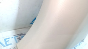 Lower left center pillar trim for Nissan Pathfinder 13-20 beige, type 2, scratched, plastic turned white
