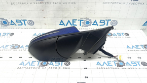 Right side mirror assembly for Hyundai Tucson 22-24, 8 pins, turn signal, heated, BSM, blue
