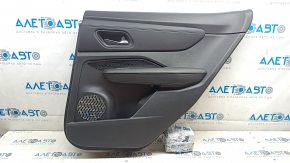 Rear right door panel for Nissan Ariya 23-25, black leather, black leather insert, black leather armrest, chrome handle