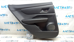 Rear left door panel for Nissan Ariya 23-25, black leather, black leather insert, black leather armrest, chrome handle, scratch, dented