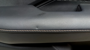 Rear left door panel for Nissan Ariya 23-25, black leather, black leather insert, black leather armrest, chrome handle, scratch, dented
