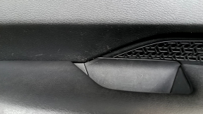 Front left door panel for Nissan Ariya 23-25, black leather with backlight, black leather insert, black leather armrest, chrome handle, scratches