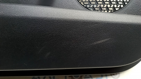 Front left door panel for Nissan Ariya 23-25, black leather with backlight, black leather insert, black leather armrest, chrome handle, scratches