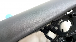 Audi A4 B9 17-19 rear left door panel, gray, gray leather insert, gray leather armrest, Bang and Olufsen