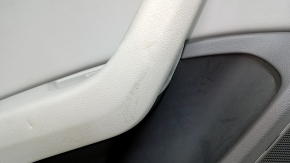 Door trim panel rear left Audi A4 B9 20-25 dark gray, gray leather insert, with gray armrest, without curtain, for cleaning