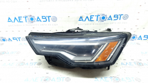 Left front headlight assembly for Audi A6 C8 19-24 LED, Matrix beam with seal, sand, chipped