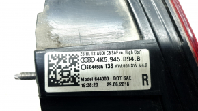 Right inner trunk lid light for Audi A6 C8 19-24 without animation, sand