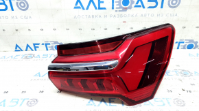 Audi A6 C8 19-24 right outer fender light without animation with chrome molding, worn