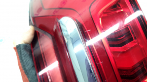 Audi A6 C8 19-24 right outer fender light without animation with chrome molding, worn