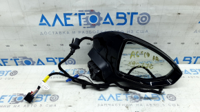 Right side mirror assembly for Audi A6 C8 19-25, 15+2 pins, turn signal, heated, auto-dimming, auto-folding, camera, BSM, blue, scratches, bumps