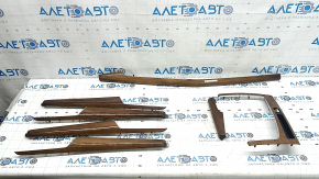 Set of interior trim panels for Audi Q5 80A 21-24, wood grain, quattro, chrome, scratches, broken mount