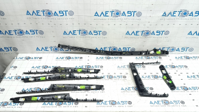 Set of interior trim panels for Audi Q5 80A 21-24, wood grain, quattro, chrome, scratches, broken mount