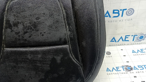 Rear seat cushion, 2nd row, left, Hyundai Tucson 2022-2024, black leather, perforated, dry-cleanable