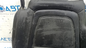Rear seat backrest, 2nd row, left, Hyundai Tucson 22-24, black leather, perforated, dry-cleanable, wrinkled