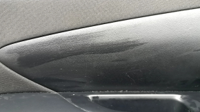 Door trim panel, front left, Hyundai Tucson 22-24, black with black cloth insert, black armrest, chrome molding with black gloss, with handle, scratches, worn