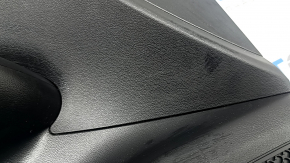 Door trim panel, front left, Hyundai Tucson 22-24, black with black cloth insert, black armrest, chrome molding with black gloss, with handle, scratches, worn