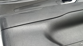 Door trim panel, front left, Hyundai Tucson 22-24, black with black cloth insert, black armrest, chrome molding with black gloss, with handle, scratches, worn