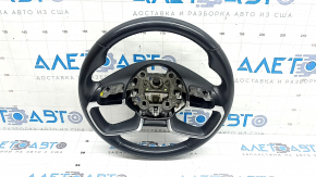 Hyundai Tucson 22-24 black leather steering wheel with buttons and overlays, USA