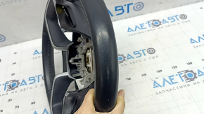 Hyundai Tucson 22-24 black leather steering wheel with buttons and overlays, USA